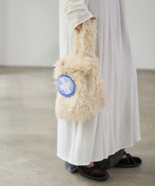 LE TALON(ルタロン)の「《追加》LETALON MIXFUR SHOPPER25(トートバッグ・レディース・アイボリー/チャコールグレー/ブラウン・FREE)」の18枚目の写真