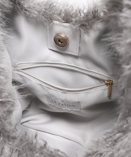 LE TALON(ルタロン)の「《追加》LETALON MIXFUR SHOPPER25(トートバッグ・レディース・アイボリー/チャコールグレー/ブラウン・FREE)」の22枚目の写真