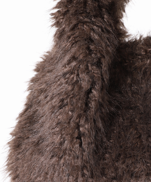 LE TALON(ルタロン)の「《追加》LETALON MIXFUR SHOPPER25(トートバッグ・レディース・アイボリー/チャコールグレー/ブラウン・FREE)」の15枚目の写真