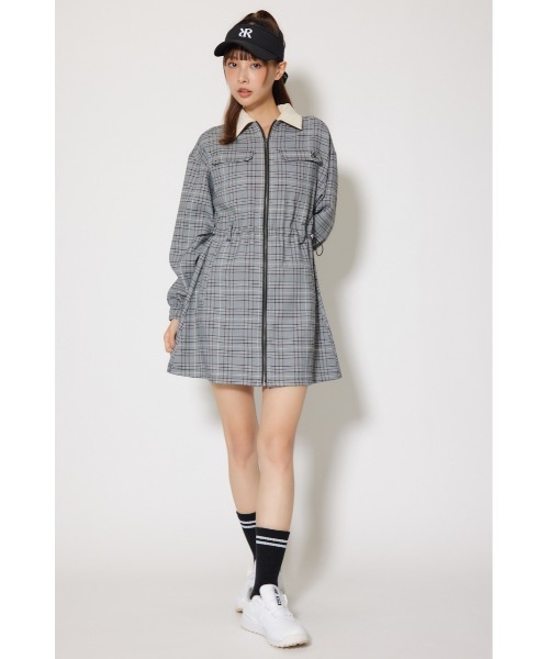 RIENDA GOLF(リエンダゴルフ)の「【RIENDA GOLF】グレンチェックドロストワンピース 秋服 冬服(ワンピース・レディース・ブラック/ブラウン・SMALL/MEDIUM)」の6枚目の写真
