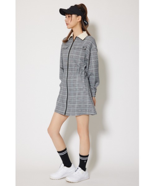 RIENDA GOLF(リエンダゴルフ)の「【RIENDA GOLF】グレンチェックドロストワンピース 秋服 冬服(ワンピース・レディース・ブラック/ブラウン・SMALL/MEDIUM)」の7枚目の写真