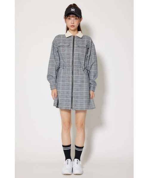 RIENDA GOLF(リエンダゴルフ)の「【RIENDA GOLF】グレンチェックドロストワンピース 秋服 冬服(ワンピース・レディース・ブラック/ブラウン・SMALL/MEDIUM)」の8枚目の写真
