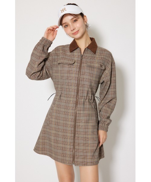 RIENDA GOLF(リエンダゴルフ)の「【RIENDA GOLF】グレンチェックドロストワンピース 秋服 冬服(ワンピース・レディース・ブラック/ブラウン・SMALL/MEDIUM)」の11枚目の写真