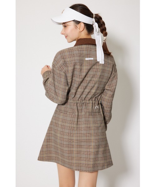 RIENDA GOLF(リエンダゴルフ)の「【RIENDA GOLF】グレンチェックドロストワンピース 秋服 冬服(ワンピース・レディース・ブラック/ブラウン・SMALL/MEDIUM)」の13枚目の写真