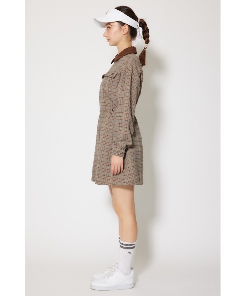 RIENDA GOLF(リエンダゴルフ)の「【RIENDA GOLF】グレンチェックドロストワンピース 秋服 冬服(ワンピース・レディース・ブラック/ブラウン・SMALL/MEDIUM)」の17枚目の写真