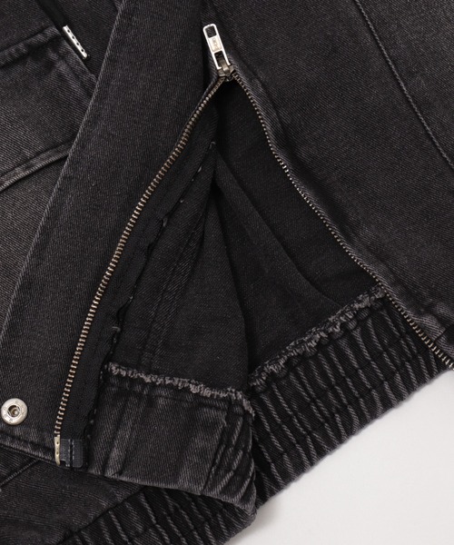 Figments（フィグメンツ）の「オーバーデニムパーカー（デニムジャケット・レディース・ブラック・FREE）」の7枚目の写真