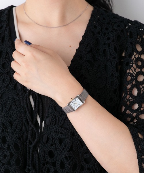 SEIKO/セイコー コラボレーション スクエア シルバー×グレー（アナログ