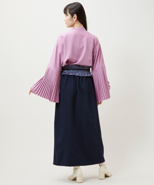 倭物やカヤ（ワモノヤカヤ）の「【倭物やカヤ】倭の晴れ着 帯付きスカート（スカート・レディース・スミクロ/グリーン系その他/ネイビー・FREE）」の20枚目の写真