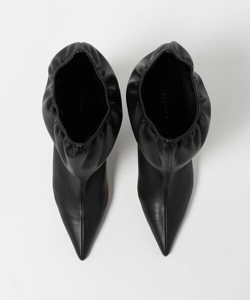 Pippichic(ピッピシック)の「<PIPPICHIC>BALLON フェイクレザー ショートブーツ(ブーツ・レディース・ブラック・37/36/38)」の4枚目の写真