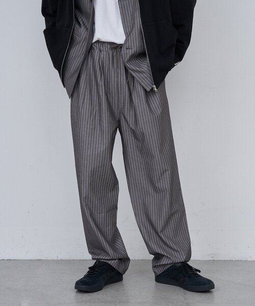 Kastane（カスタネ）の「【セットアップ対応/ユニセックス】BM ストライプパンツ（その他パンツ・レディース・ネイビー/グレー・FREE）」の2枚目の写真