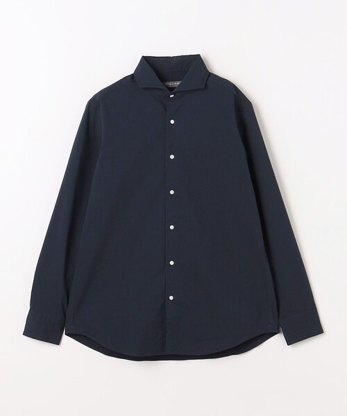 A DAY IN THE LIFE UNITED ARROWS(アデイインザライフユナイテッドアローズ)の「サッカー カッタウェイカラーシャツ‐吸水速乾‐<A DAY IN THE LIFE>(シャツ/ブラウス・メンズ・ネイビー/ホワイト/その他1/ロイヤルブルー・L/S/M/XL)」の2枚目の写真