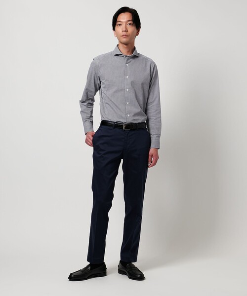 A DAY IN THE LIFE UNITED ARROWS(アデイインザライフユナイテッドアローズ)の「サッカー カッタウェイカラーシャツ‐吸水速乾‐<A DAY IN THE LIFE>(シャツ/ブラウス・メンズ・ネイビー/ホワイト/その他1/ロイヤルブルー・L/S/M/XL)」の6枚目の写真