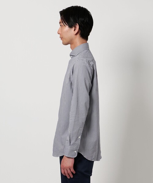 A DAY IN THE LIFE UNITED ARROWS(アデイインザライフユナイテッドアローズ)の「サッカー カッタウェイカラーシャツ‐吸水速乾‐<A DAY IN THE LIFE>(シャツ/ブラウス・メンズ・ネイビー/ホワイト/その他1/ロイヤルブルー・L/S/M/XL)」の9枚目の写真