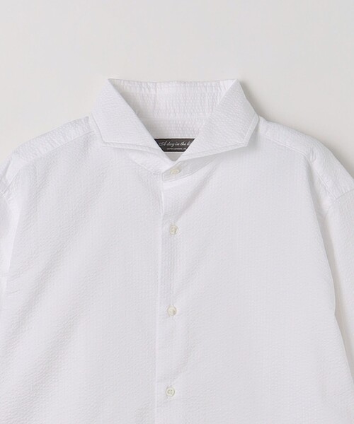 A DAY IN THE LIFE UNITED ARROWS(アデイインザライフユナイテッドアローズ)の「サッカー カッタウェイカラーシャツ‐吸水速乾‐<A DAY IN THE LIFE>(シャツ/ブラウス・メンズ・ネイビー/ホワイト/その他1/ロイヤルブルー・L/S/M/XL)」の22枚目の写真