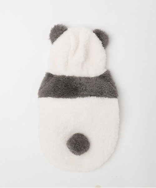 moncheri（モンシェリ）の「パンダさんパーカ―（ペットウェア・レディース・ブラック/モカ・S/M/L/XL）」の2枚目の写真