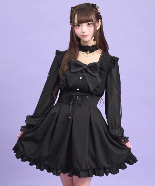 Secret Honey（シークレットハニー）の「アクセサリーチョーカー付ブラウス（シャツ/ブラウス・レディース・オフホワイト/ブラック・MEDIUM）」の10枚目の写真