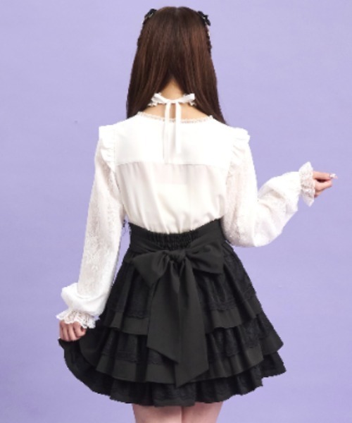 Secret Honey（シークレットハニー）の「アクセサリーチョーカー付ブラウス（シャツ/ブラウス・レディース・オフホワイト/ブラック・MEDIUM）」の7枚目の写真