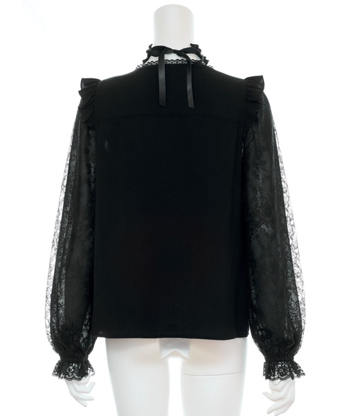 Secret Honey（シークレットハニー）の「アクセサリーチョーカー付ブラウス（シャツ/ブラウス・レディース・オフホワイト/ブラック・MEDIUM）」の3枚目の写真