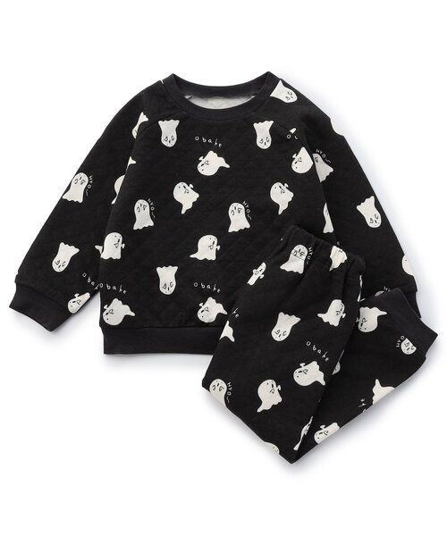 BREEZE（ブリーズ）の「【ジュニア対応】バラエティキルトかぶりパジャマ（ルームウェア/パジャマ・キッズ・レインボー/チャコール/レッド/パープル/オレンジ/ネイビー/オフホワイト・110/100/90/80/150/140/130/120）」の2枚目の写真