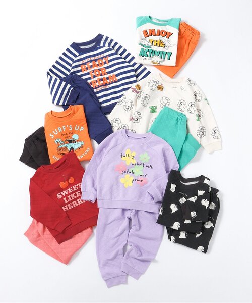 BREEZE（ブリーズ）の「【ジュニア対応】バラエティキルトかぶりパジャマ（ルームウェア/パジャマ・キッズ・レインボー/チャコール/レッド/パープル/オレンジ/ネイビー/オフホワイト・110/100/90/80/150/140/130/120）」の15枚目の写真