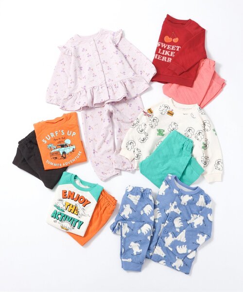 BREEZE（ブリーズ）の「【ジュニア対応】バラエティキルトかぶりパジャマ（ルームウェア/パジャマ・キッズ・レインボー/チャコール/レッド/パープル/オレンジ/ネイビー/オフホワイト・110/100/90/80/150/140/130/120）」の17枚目の写真