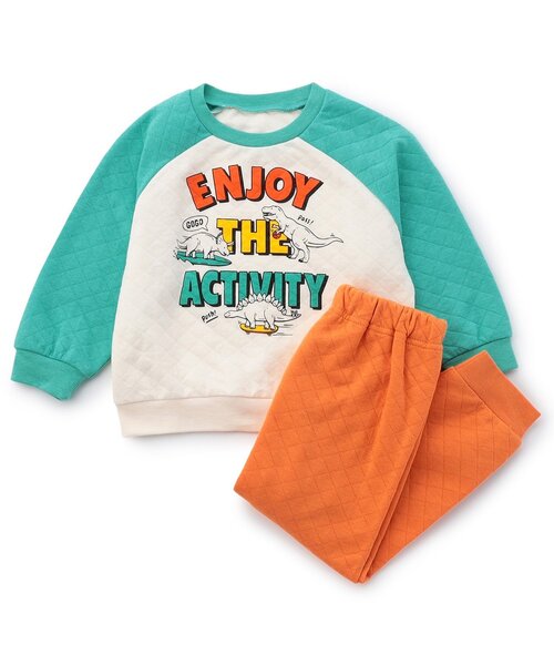 BREEZE（ブリーズ）の「【ジュニア対応】バラエティキルトかぶりパジャマ（ルームウェア/パジャマ・キッズ・レインボー/チャコール/レッド/パープル/オレンジ/ネイビー/オフホワイト・110/100/90/80/150/140/130/120）」の7枚目の写真