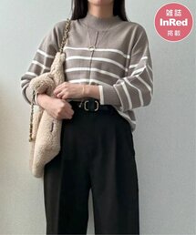 ikka | 【雑誌InRed12月号掲載】コットンミックスバックスリットニット【親子コーデ】(ニット/セーター)