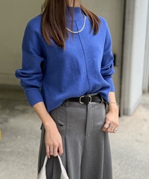 【雑誌InRed12月号掲載】コットンミックスバックスリットニット【親子コーデ】