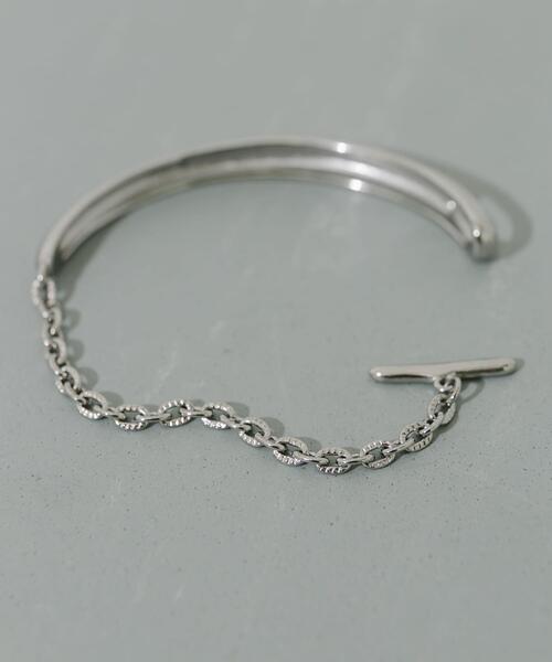 SMELLY（スメリー）の「ステンレスカーブバーマンテルブレスレット（ブレスレット・レディース・シルバー・-）」の3枚目の写真