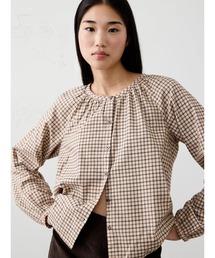 パフスリーブ」に該当するシャツ/ブラウス（ブラウン/茶色系