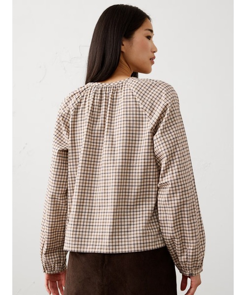 BANANA REPUBLIC FACTORY STORE(バナナリパブリック ファクトリーストア)の「BANANA REPUBLIC FACTORY STORE パフスリーブ トップ(シャツ/ブラウス・レディース・ブラウン/ブラウン系その他/レッド系その他・S/XS/L/M)」の7枚目の写真