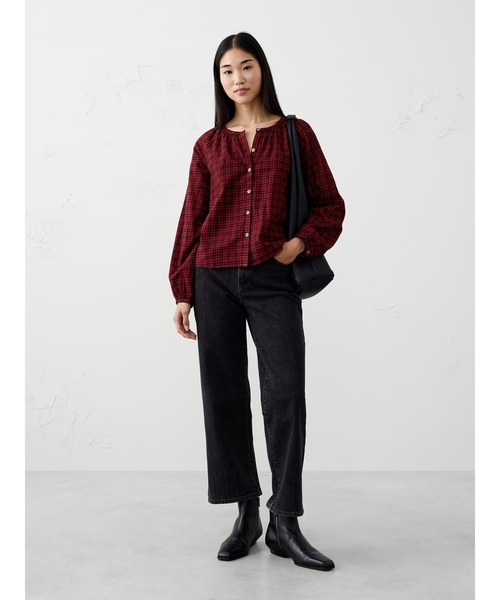 BANANA REPUBLIC FACTORY STORE(バナナリパブリック ファクトリーストア)の「BANANA REPUBLIC FACTORY STORE パフスリーブ トップ(シャツ/ブラウス・レディース・ブラウン/ブラウン系その他/レッド系その他・S/XS/L/M)」の5枚目の写真