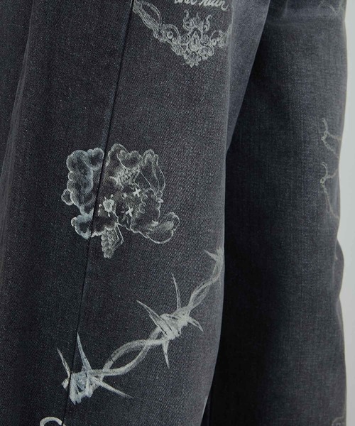 led.tokyo（レッドトウキョウ）の「【led.tokyo】PRINT DENIM/プリントデニム（デニムパンツ・レディース・ブルー/ブラック・1/2）」の13枚目の写真