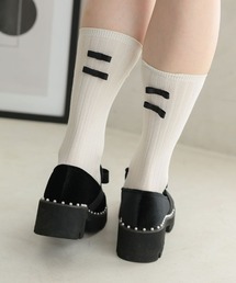 pufe（ピュフェ）の「【pufe】アルガンオイル クルーソックス（ソックス/靴下）」