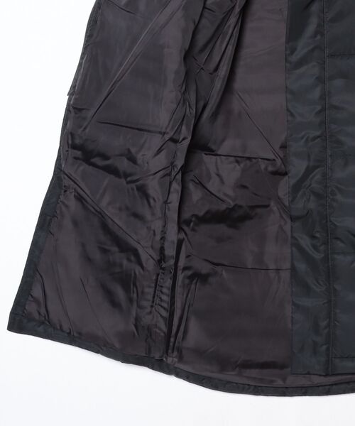 hummel（ヒュンメル）の「【別注】ヒュンメル hummel パデッドロングコート 限定コラボ（ダウンジャケット/コート・メンズ・ブラック×ブラック/ブラック×ホワイト・S/M/L/3L/LL）」の4枚目の写真
