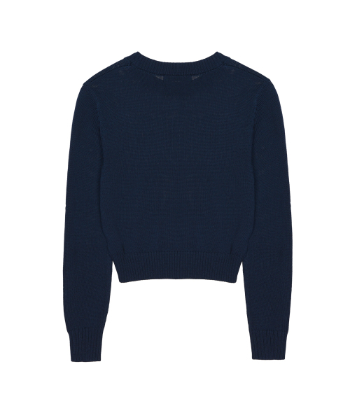 NICK&NICOLE(ニックアンドニコール)の「NICOLE LETTERING JAQUARD KNIT_NAVY(ニット/セーター・レディース・その他・FREE)」の5枚目の写真