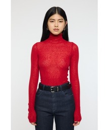 SHEER TURTLE NECK KNIT トップス