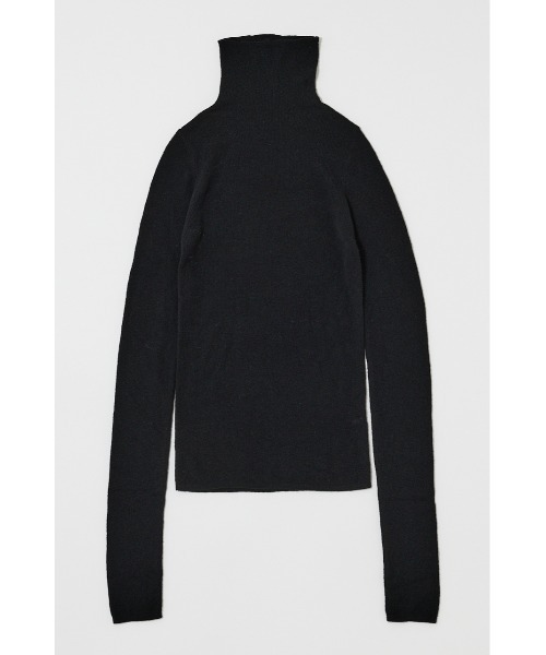 MOUSSY（マウジー）の「SHEER TURTLE NECK KNIT トップス（ニット/セーター・レディース・レッド/杢グレー/アイボリー/ブラック・FREE）」の3枚目の写真