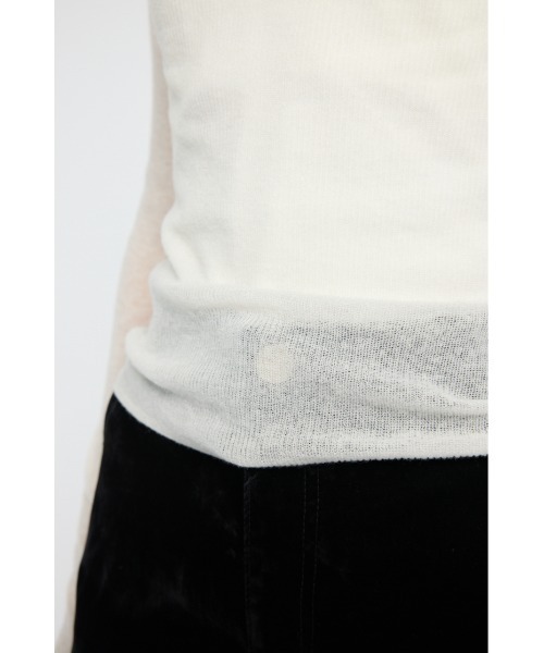 MOUSSY（マウジー）の「SHEER TURTLE NECK KNIT トップス（ニット/セーター・レディース・レッド/杢グレー/アイボリー/ブラック・FREE）」の13枚目の写真