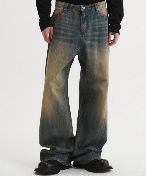 セール】シグニチャーワイドデニムパンツマッド（デニムパンツ）｜DNSR