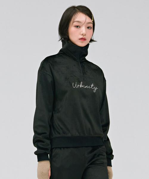 CHASECULT(チェイスカルト)の「女性起毛半ジップスウェットTシャツ-ブラック(スウェット・レディース・ブラック・85/95/90)」の5枚目の写真
