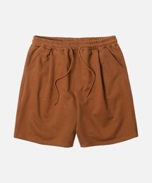 ONE TUCK SWEAT SHORTS _ BRICK