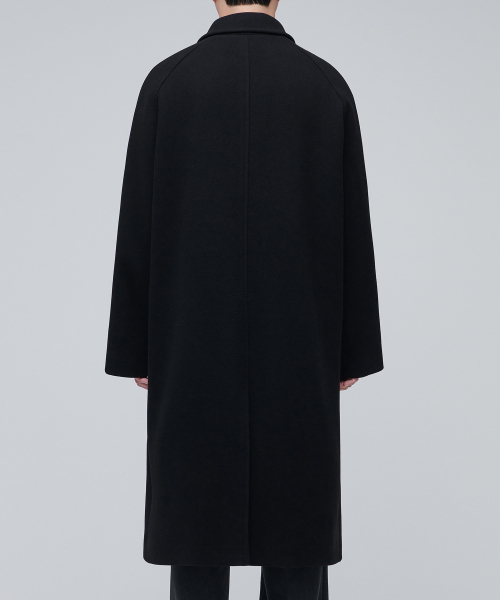 MUSINSA STANDARD（ムシンサスタンダード）の「カシミアブレンド特大バルマカンコート[ブラック]（チェスターコート・メンズ・その他・X-LARGE/XX-LARGE/MEDIUM/LARGE）」の9枚目の写真