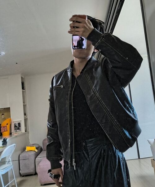 MUSINSA STANDARD（ムシンサスタンダード）の「リラックスドミニマルジャケット[ブラック]（ブルゾン・メンズ・その他・XX-LARGE/LARGE/MEDIUM/X-LARGE）」の14枚目の写真