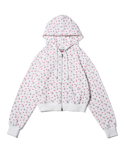 YOUHEE（ユヒ）の「PETITE PATTERN HOOD ZIP-UP WHITE（パーカー・レディース・その他・SMALL/MEDIUM）」の8枚目の写真