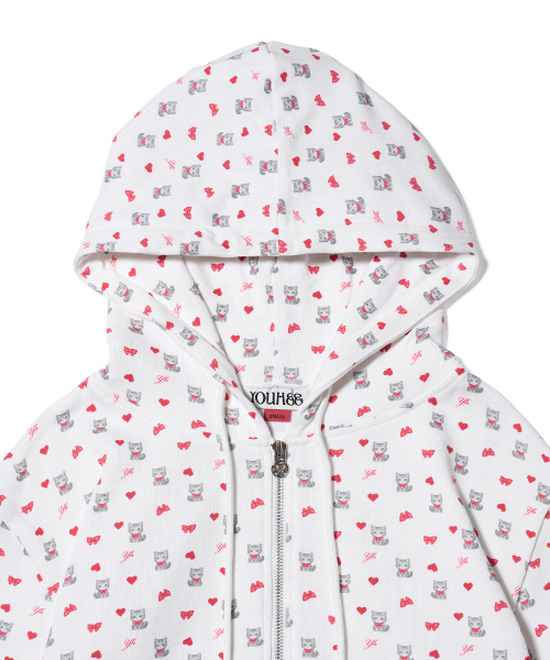 YOUHEE（ユヒ）の「PETITE PATTERN HOOD ZIP-UP WHITE（パーカー・レディース・その他・SMALL/MEDIUM）」の6枚目の写真