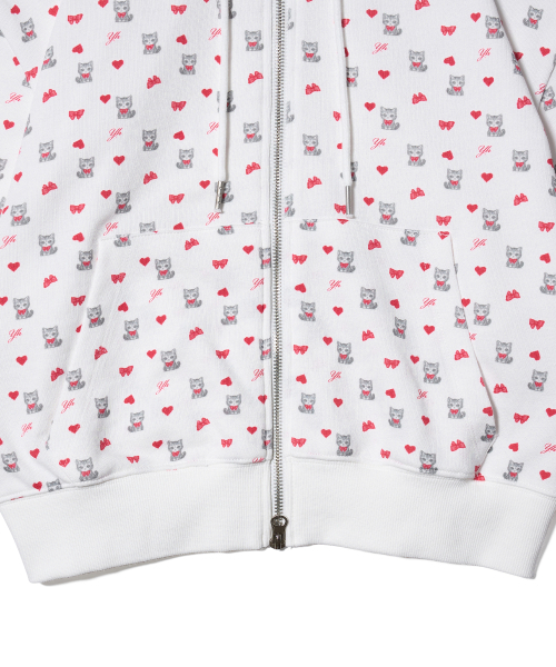 YOUHEE（ユヒ）の「PETITE PATTERN HOOD ZIP-UP WHITE（パーカー・レディース・その他・SMALL/MEDIUM）」の4枚目の写真