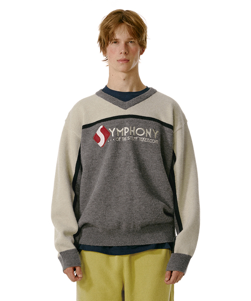TEKET(テケット)の「Symphony V-Neck Knit Sweater Melange Gray(ニット/セーター・レディース・その他・SMALL/MEDIUM/LARGE)」の2枚目の写真