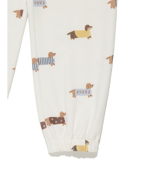 セール】【KIDS】ダックスフンド柄ロングパンツ（ルームウェア