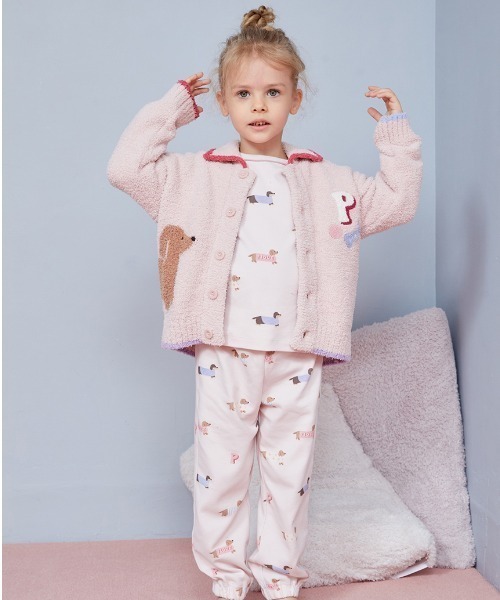 セール】【KIDS】ダックスフンド柄ロングパンツ（ルームウェア